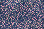 Load image into Gallery viewer, Petite Pink Flowers on Navy Blue
