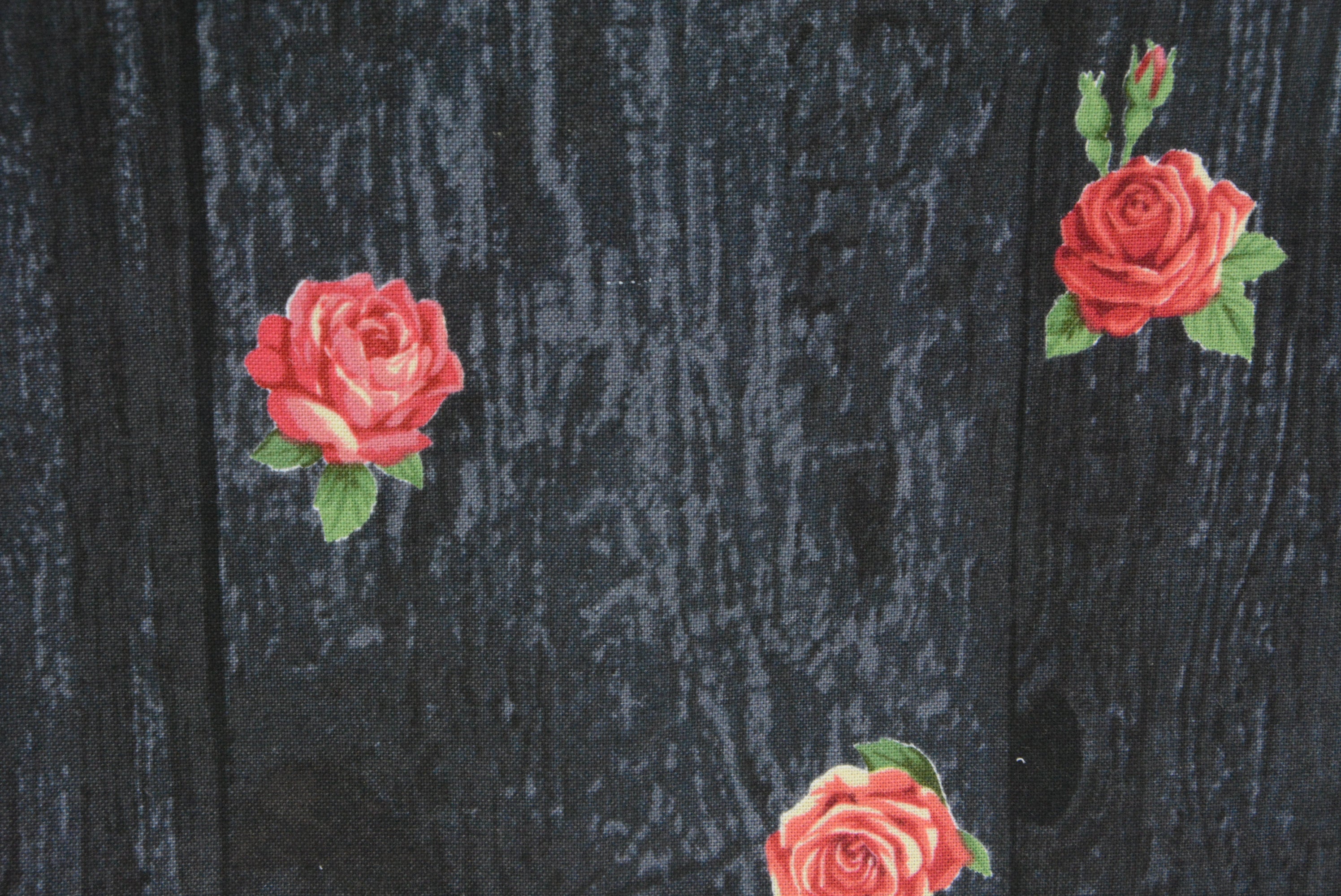 Roses on Woodgrain
