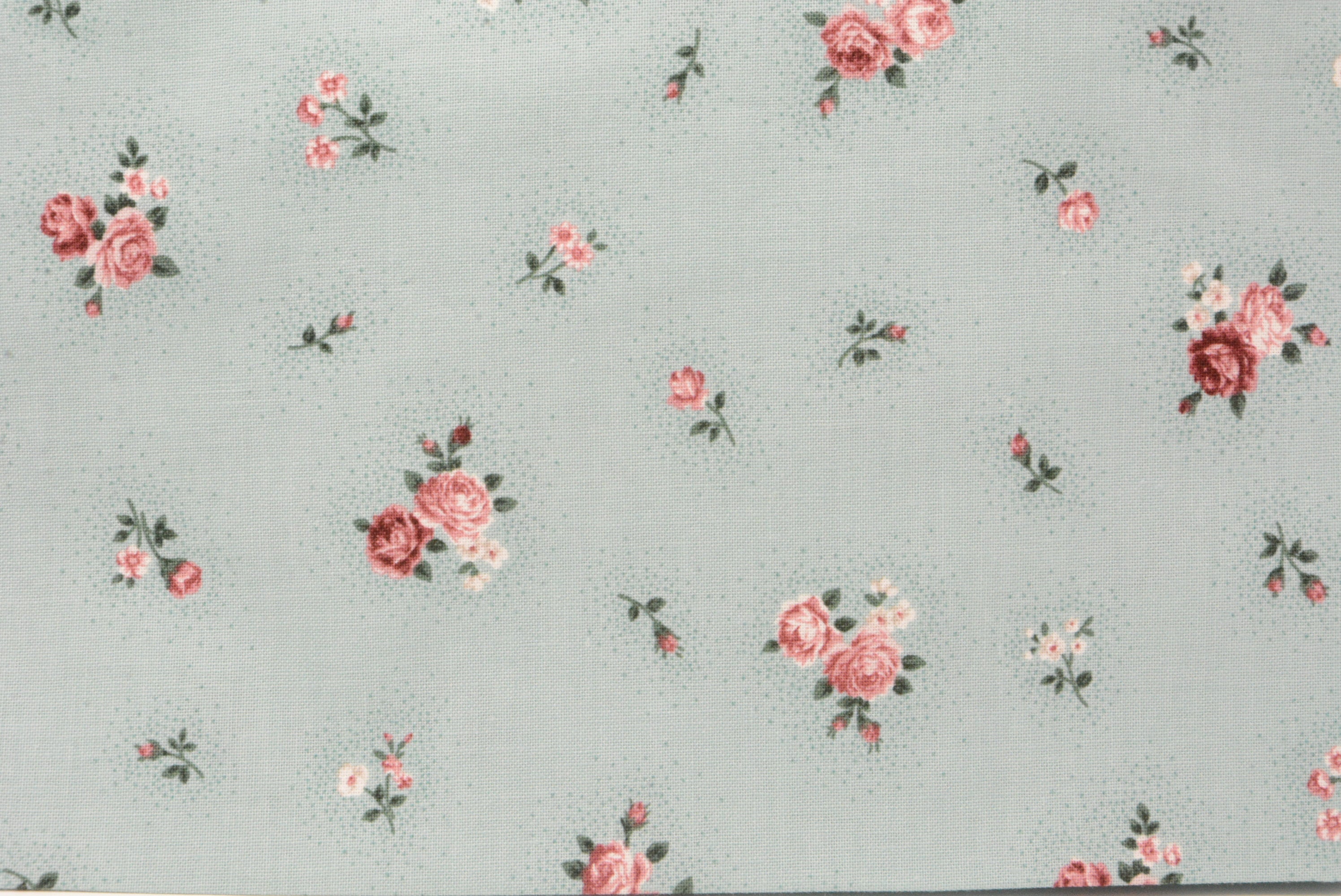 Country Roses on Teal