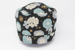 Load image into Gallery viewer, Japanese Floral with *Gold Metallic Print - Cotton Linen Fabric*
