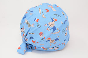 Everything French Dachshund Croissant Baguette Eiffel - Blue