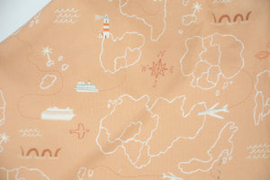 Travelers Map on Petal Pink