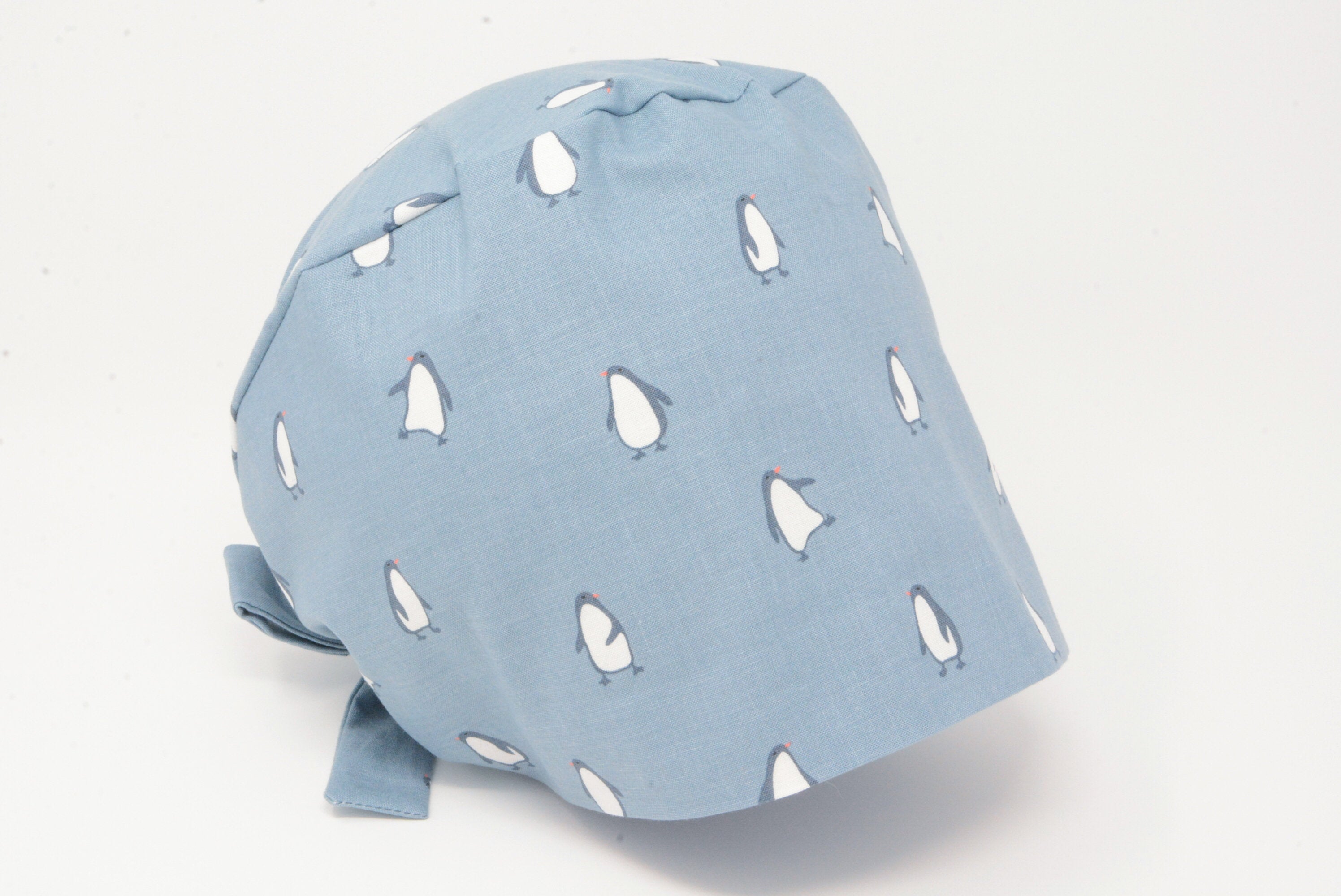 Penguins on Muted Blue - Cute Animal Pixie for Women