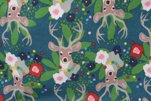 Christmas Reindeer on Forest Green