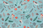 Load image into Gallery viewer, Christmas Sparrows in Hat and Scarf - Icy Blue
