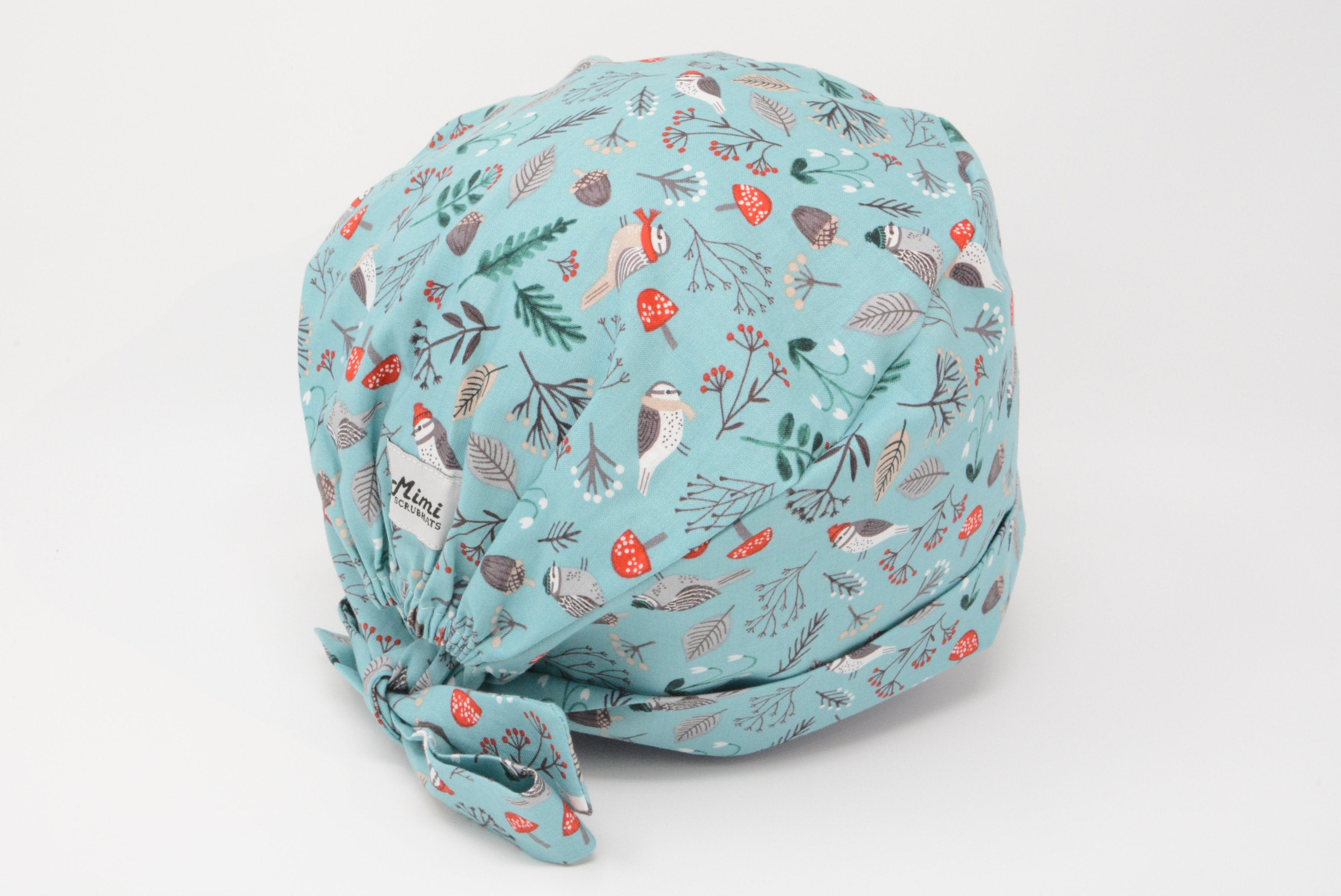 Christmas Sparrows in Hat and Scarf - Icy Blue