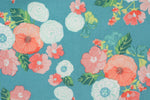 Load image into Gallery viewer, Coral Floral on Teal
