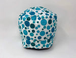 Load image into Gallery viewer, Teal Polka Dots - Silver Metallic Print
