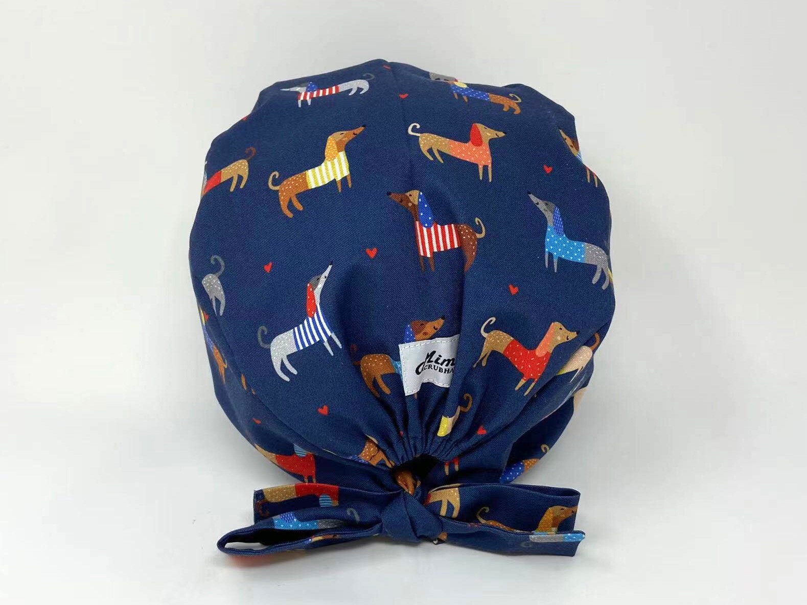 Colorful Dachshund on Navy